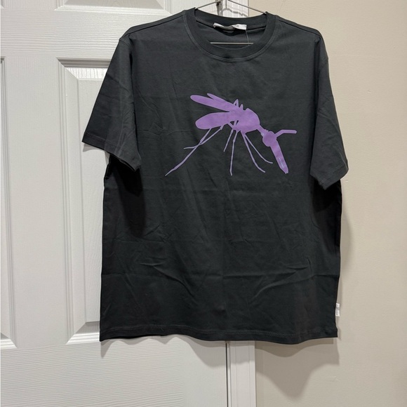 Gray T-Shirt with Purple Graphic - Picture 12 of 14